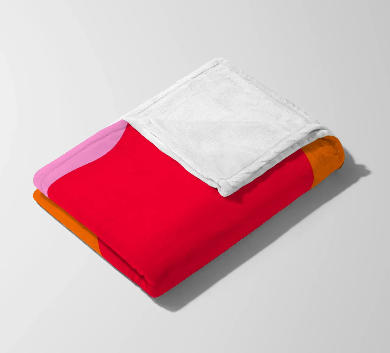 Forme di color blocking rosa, rosso, arancione coperta in pile da Wackapacka