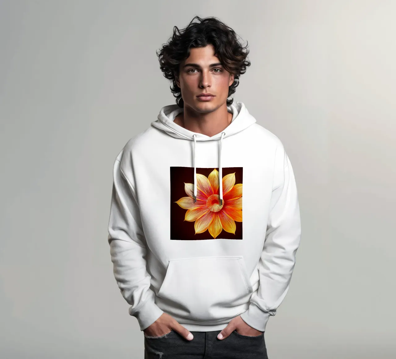 Fiore Macro Ashok felpa con cappuccio da Bold Blooms