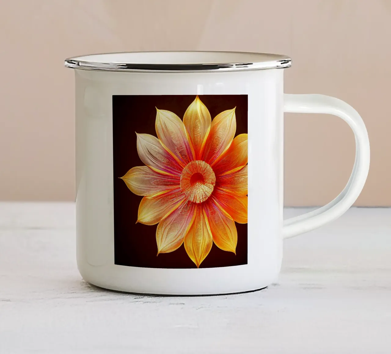 Fiore Macro Ashok tazza in smalto da Bold Blooms