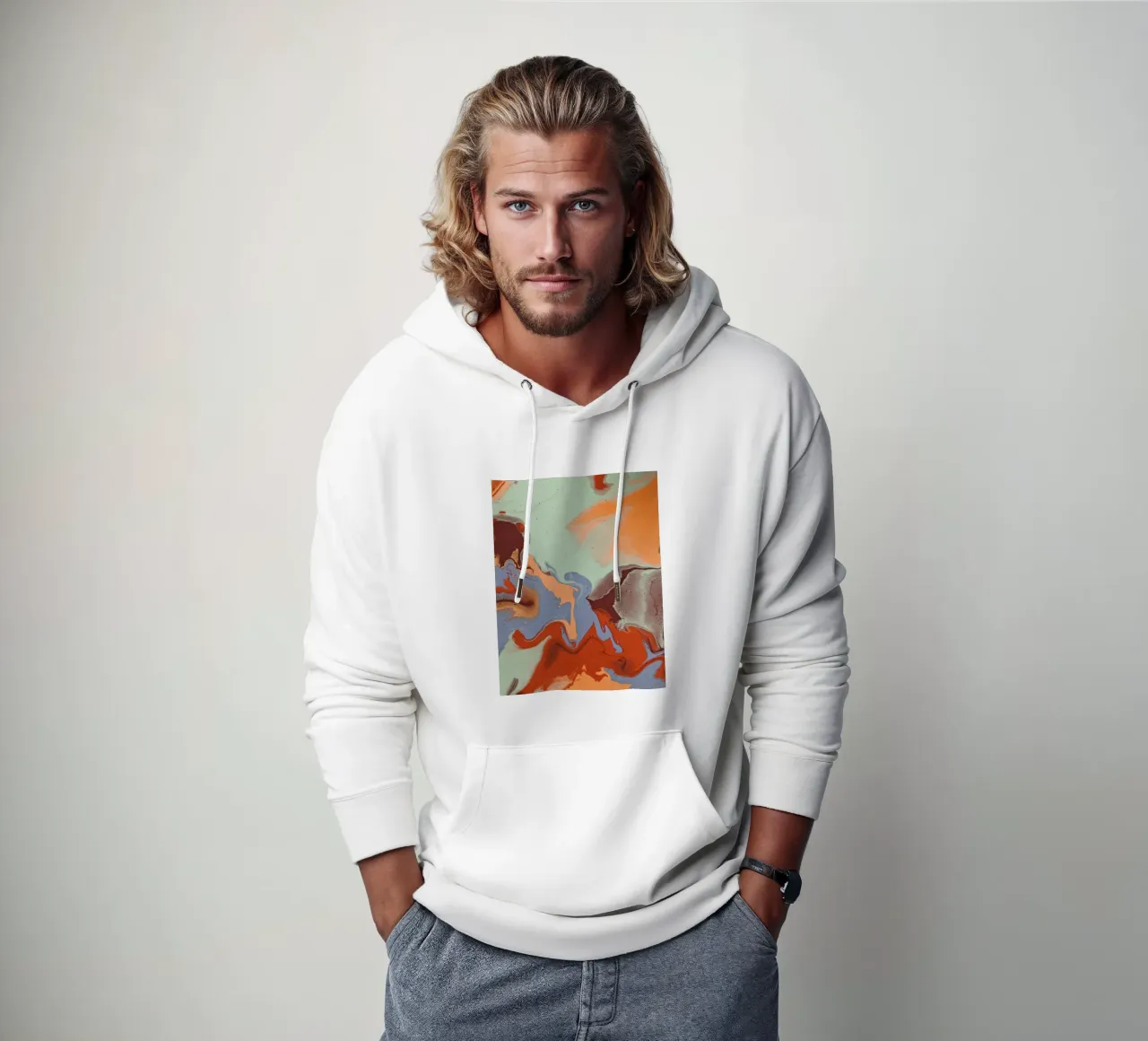 Marbled Hoodie von LisaArtes