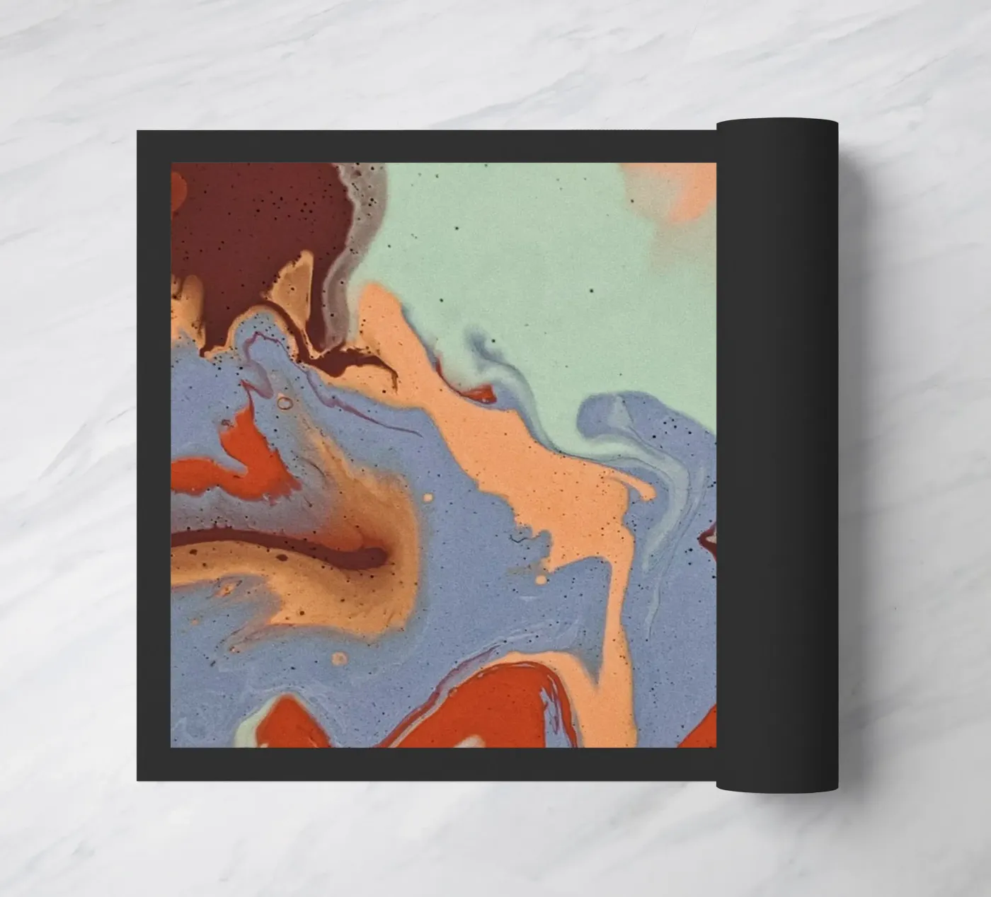 Marbled doormat by LisaArtes