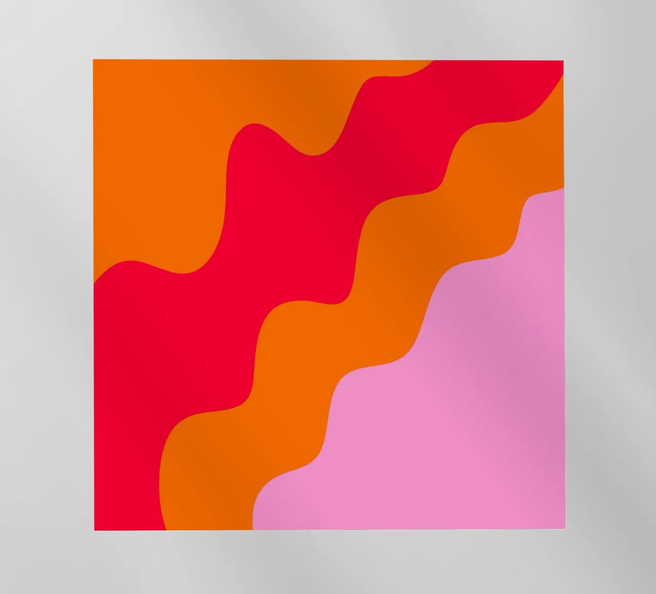 Forme ondulate in color blocking rosa, rosso, arancione pellicola backlit da Wackapacka