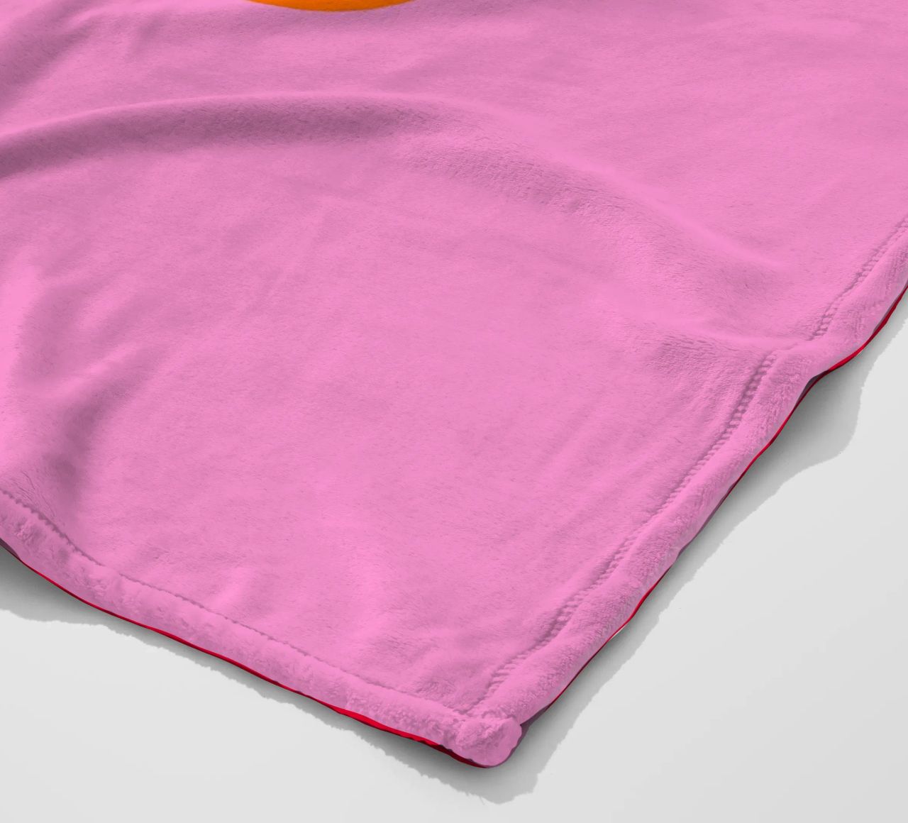 Forme ondulate in color blocking rosa, rosso, arancione coperta in pile da Wackapacka