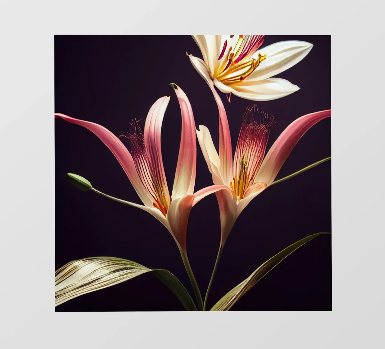 Macro fiore di giglio asiatico telo in pvc da Bold Blooms