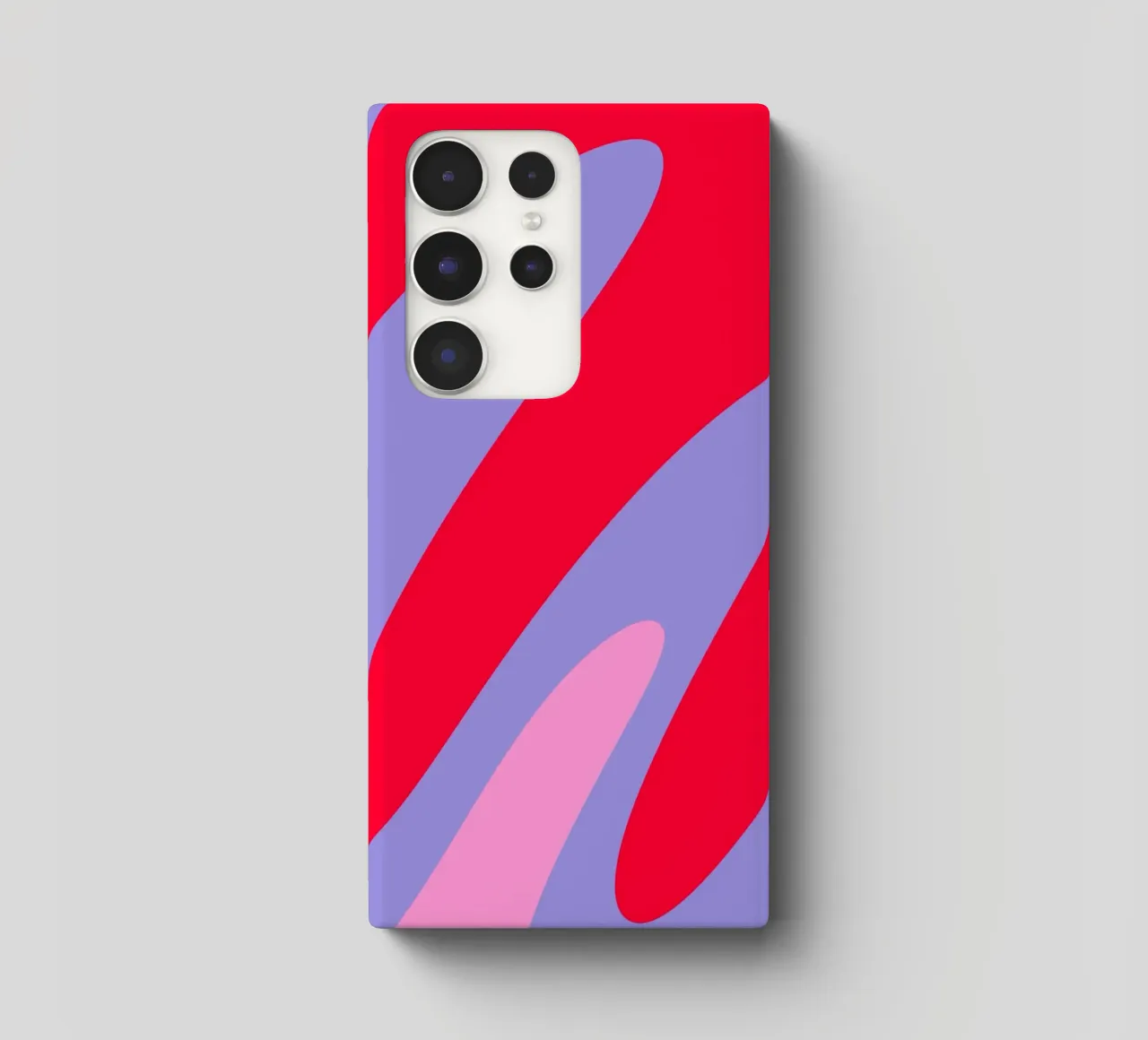 Forme ondulate color blocking rosa, rosso, viola cover samsung da Wackapacka