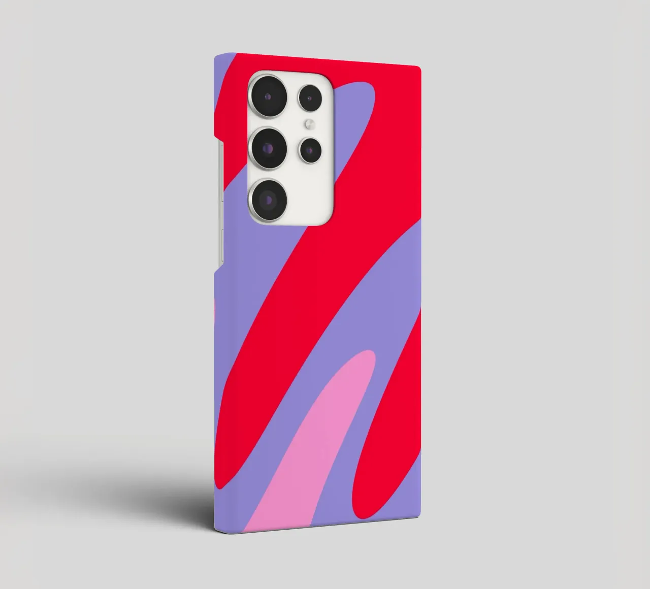 Forme ondulate color blocking rosa, rosso, viola cover samsung da Wackapacka