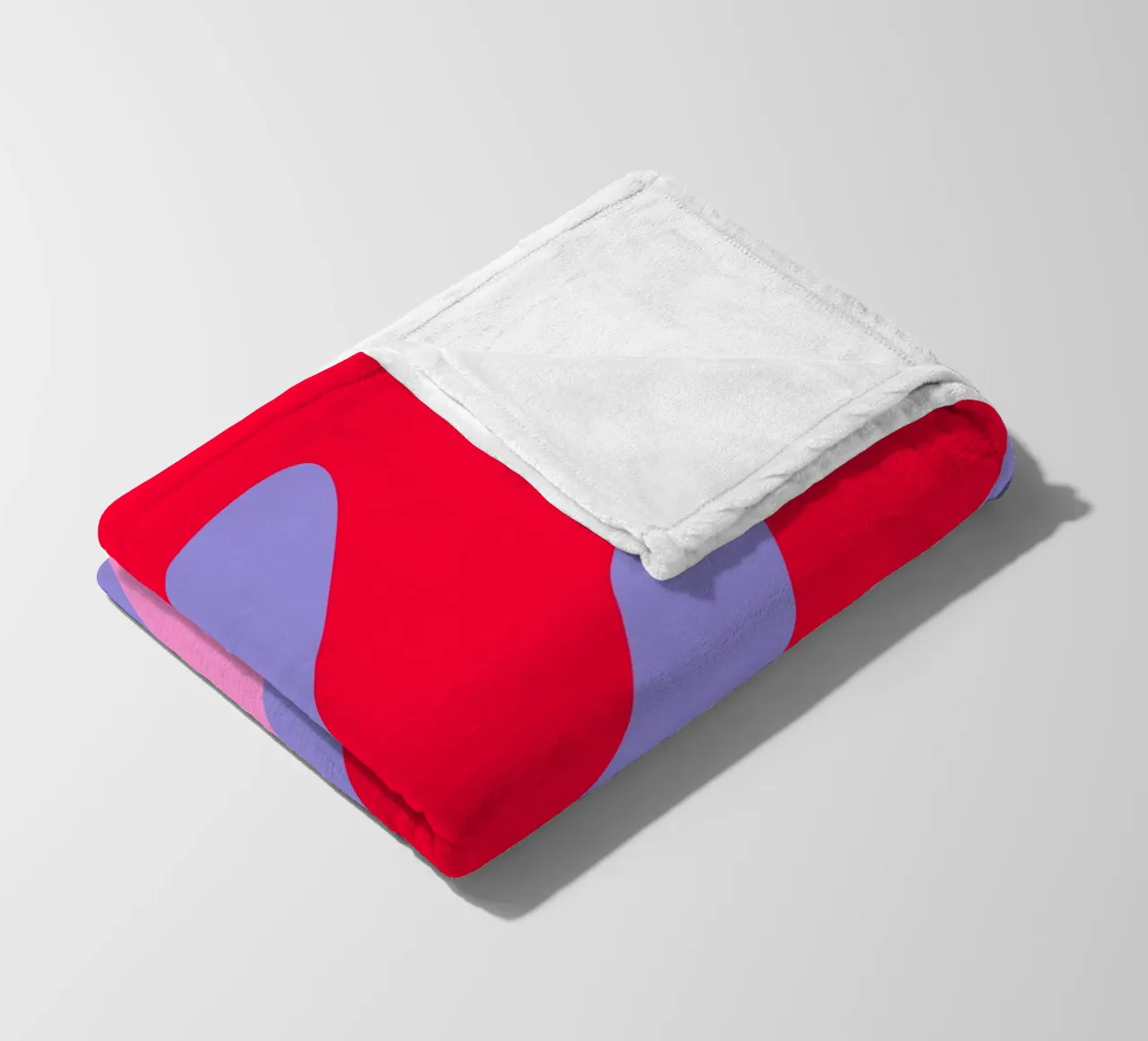 Forme ondulate color blocking rosa, rosso, viola coperta in pile da Wackapacka