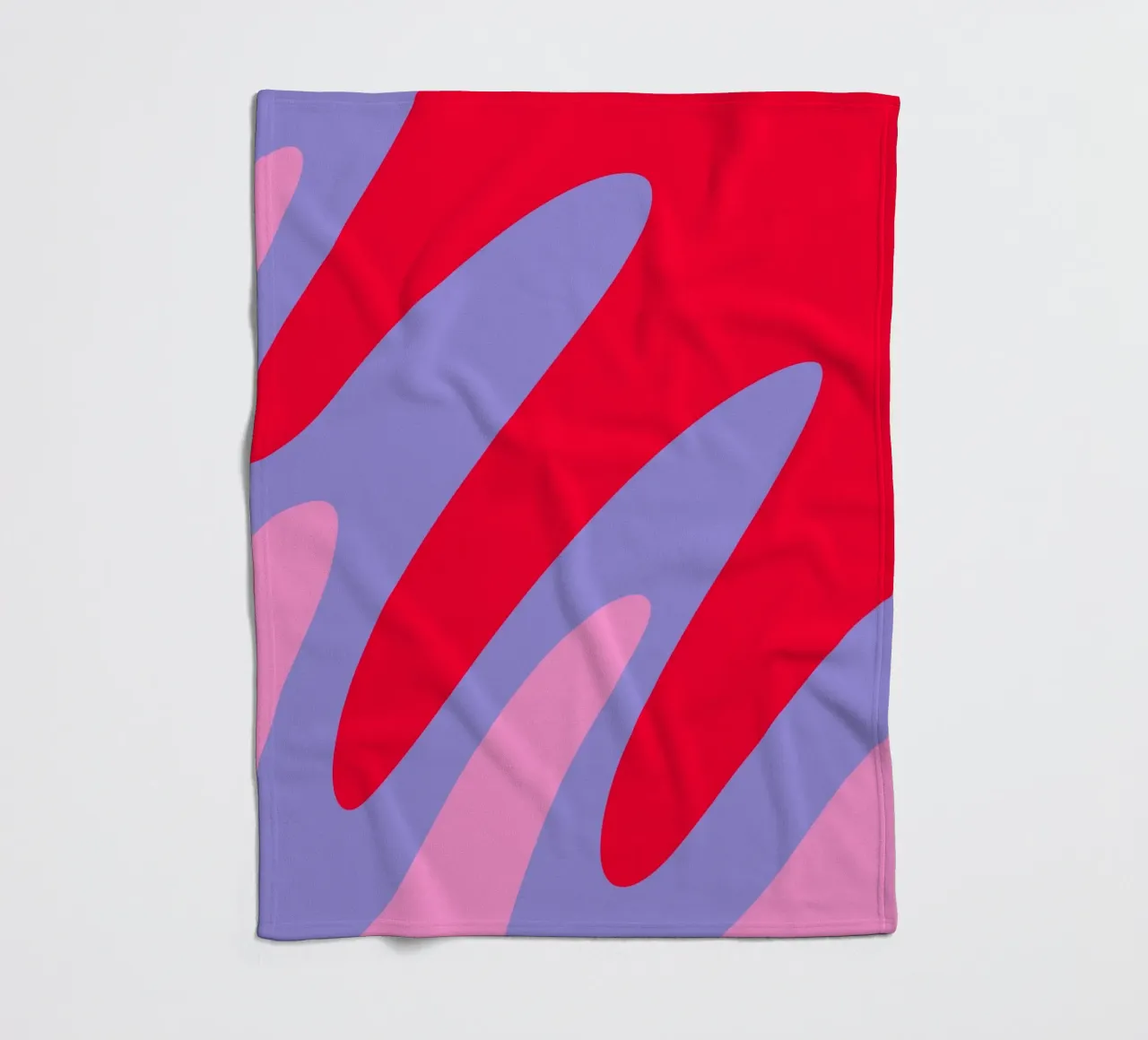 Forme ondulate color blocking rosa, rosso, viola coperta in pile da Wackapacka