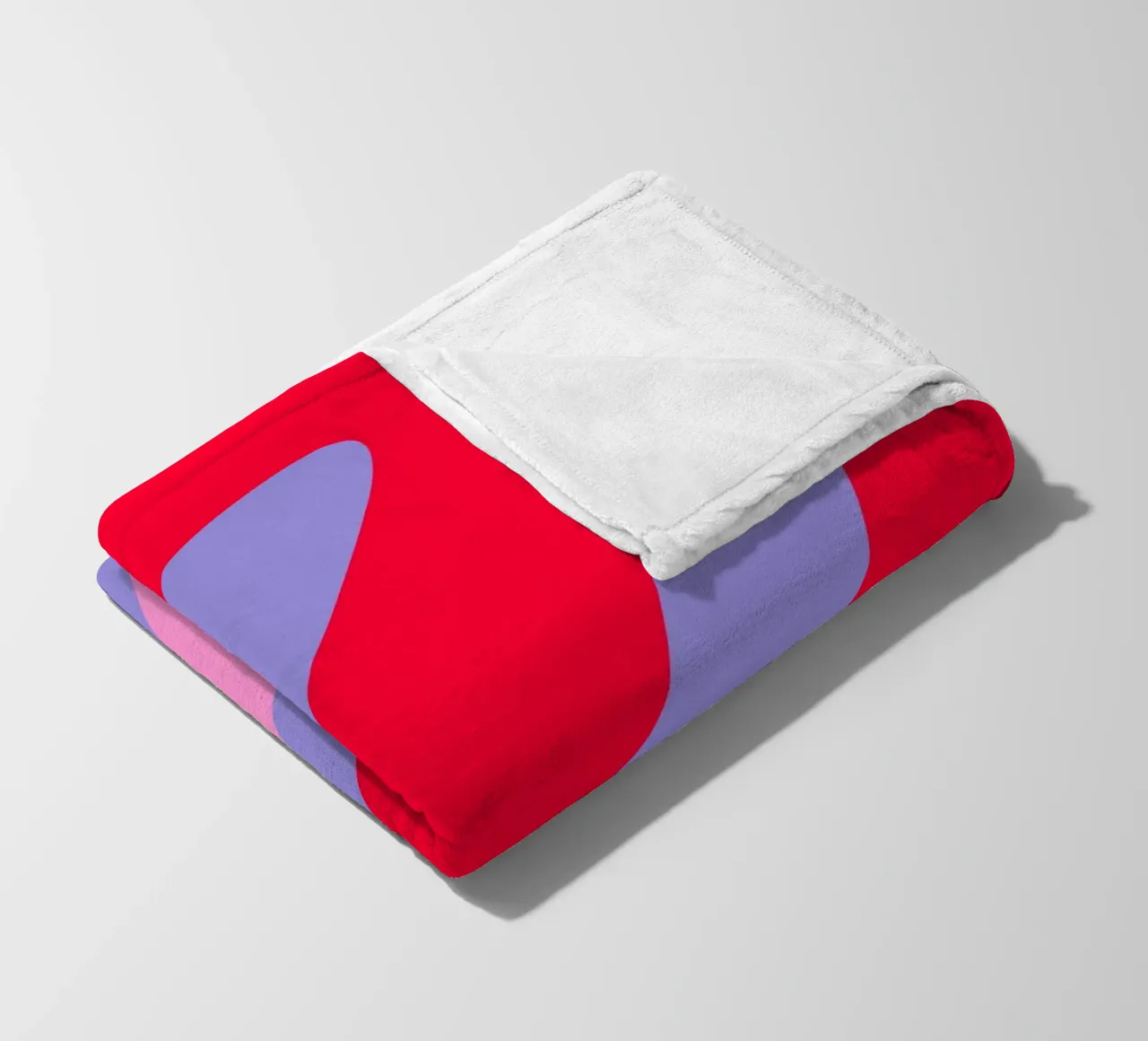 Forme ondulate color blocking rosa, rosso, viola coperta in pile da Wackapacka