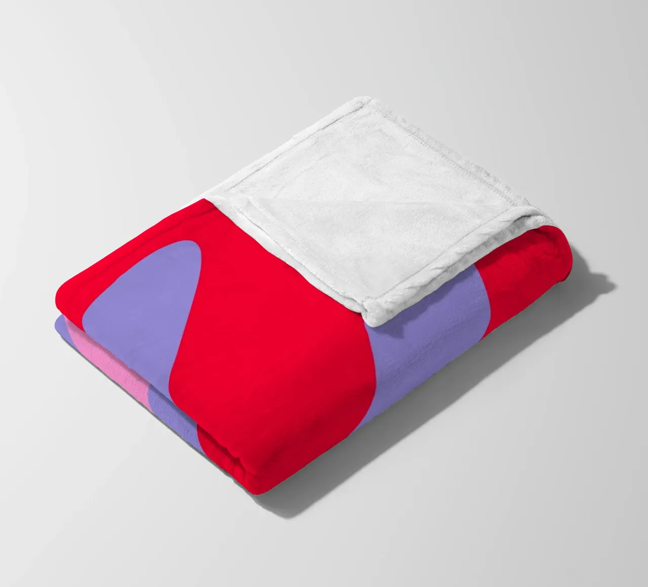 Forme ondulate color blocking rosa, rosso, viola coperta in pile da Wackapacka
