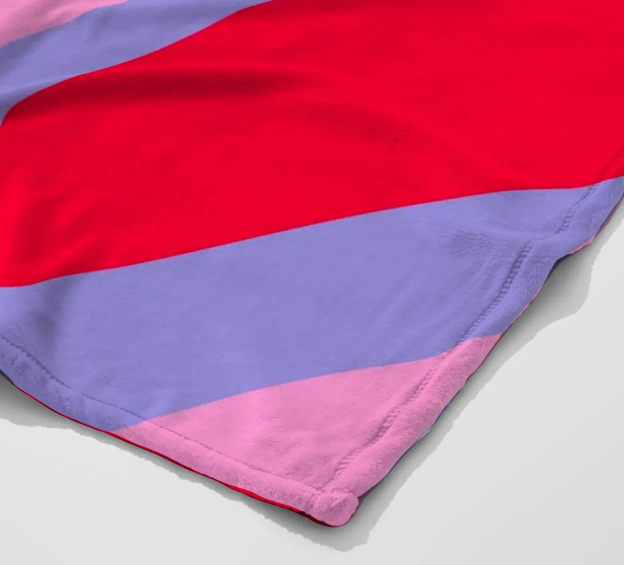 Forme ondulate color blocking rosa, rosso, viola coperta in pile da Wackapacka