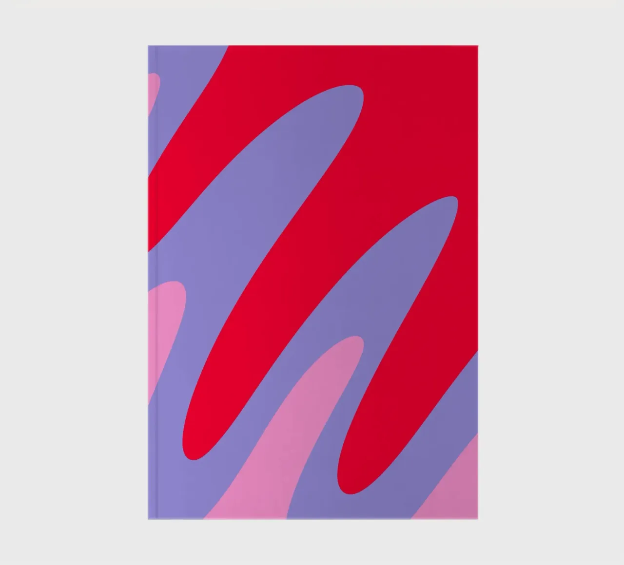 Forme ondulate color blocking rosa, rosso, viola diario da Wackapacka