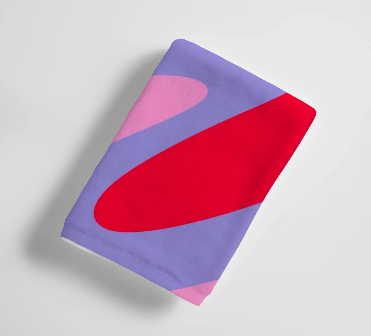 Forme ondulate color blocking rosa, rosso, viola asciugamano da bagno da Wackapacka