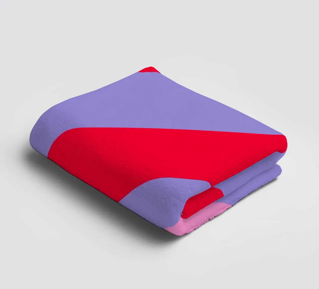 Forme ondulate color blocking rosa, rosso, viola asciugamano da bagno da Wackapacka