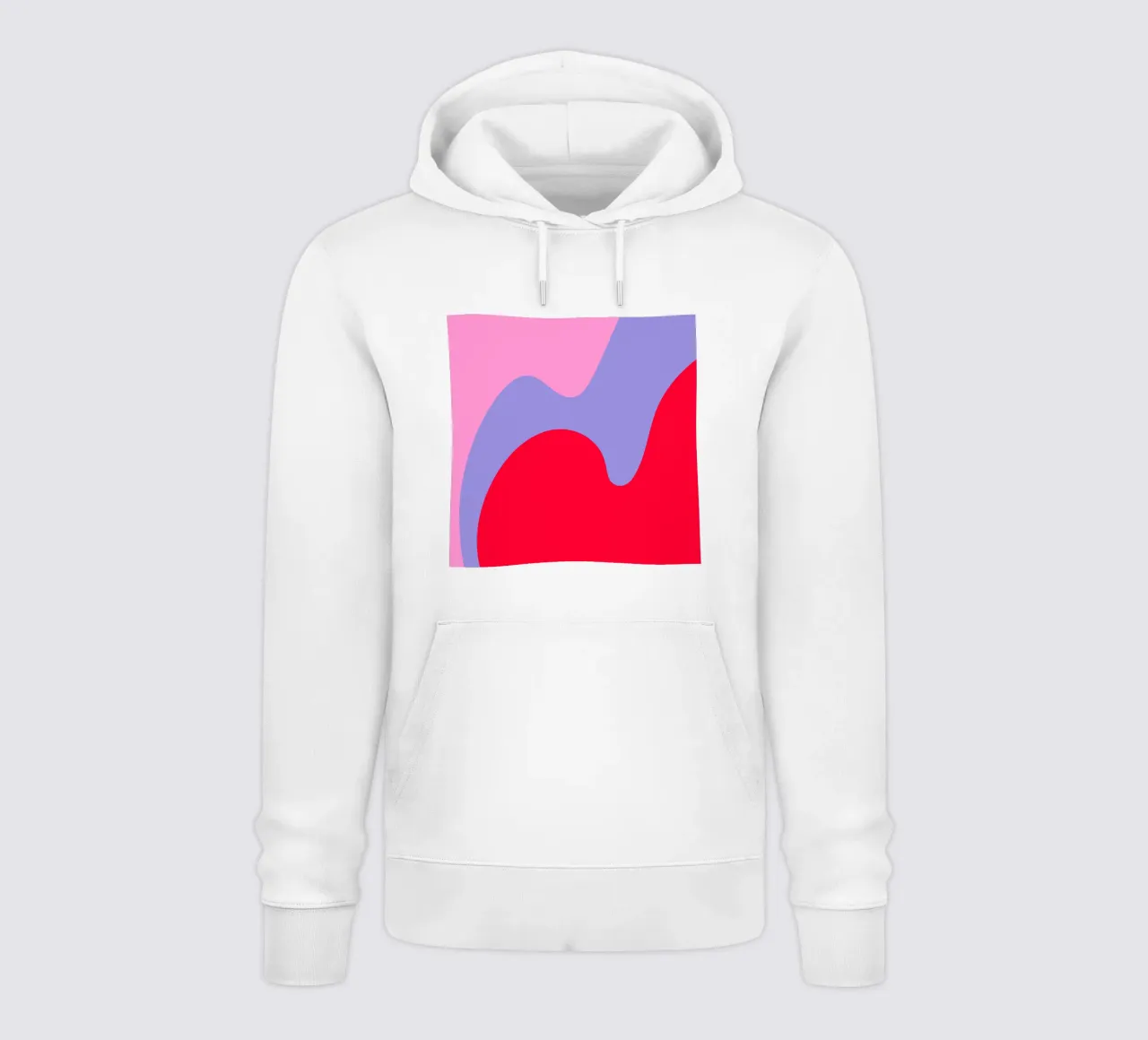 Forme di color blocking rosa, rosso, viola felpa con cappuccio da Wackapacka