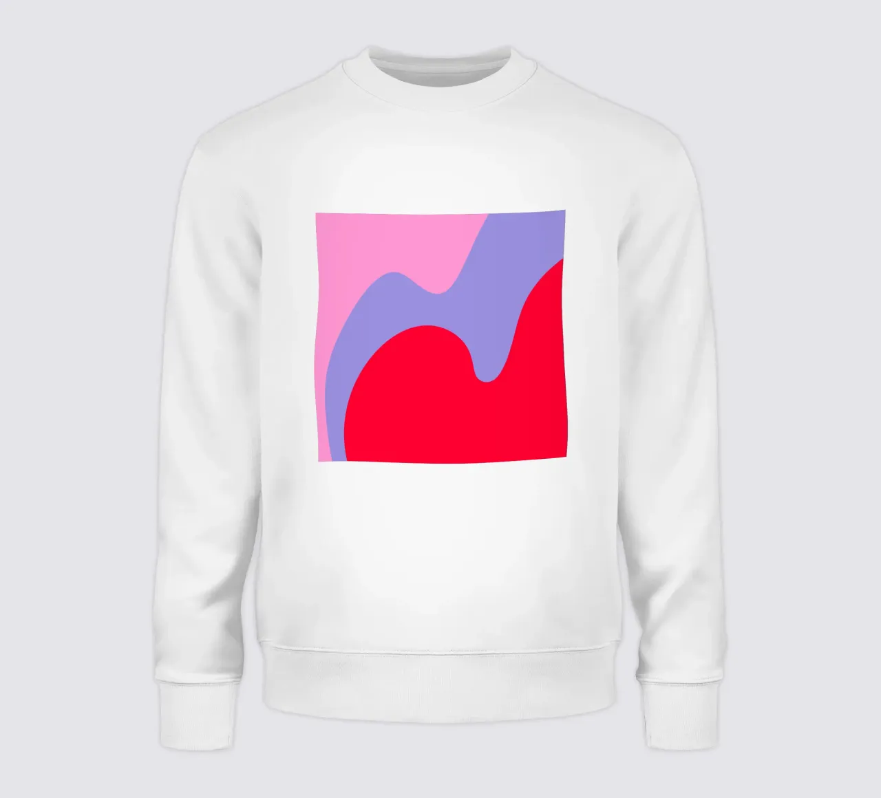 Forme di color blocking rosa, rosso, viola felpa da Wackapacka