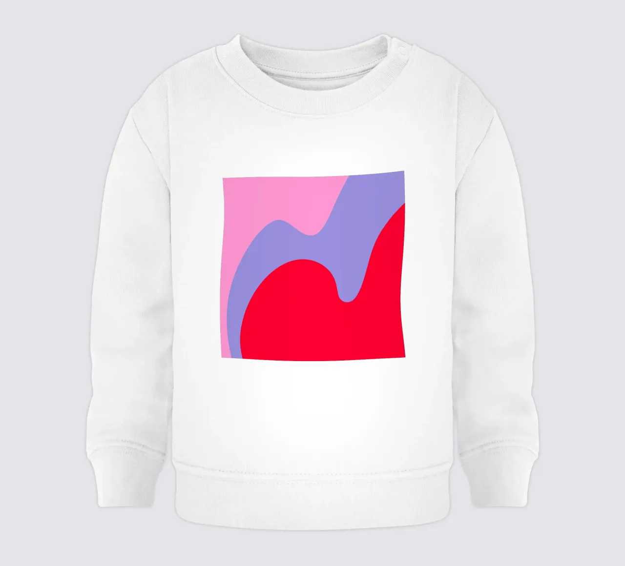 Forme di color blocking rosa, rosso, viola felpa neonato da Wackapacka