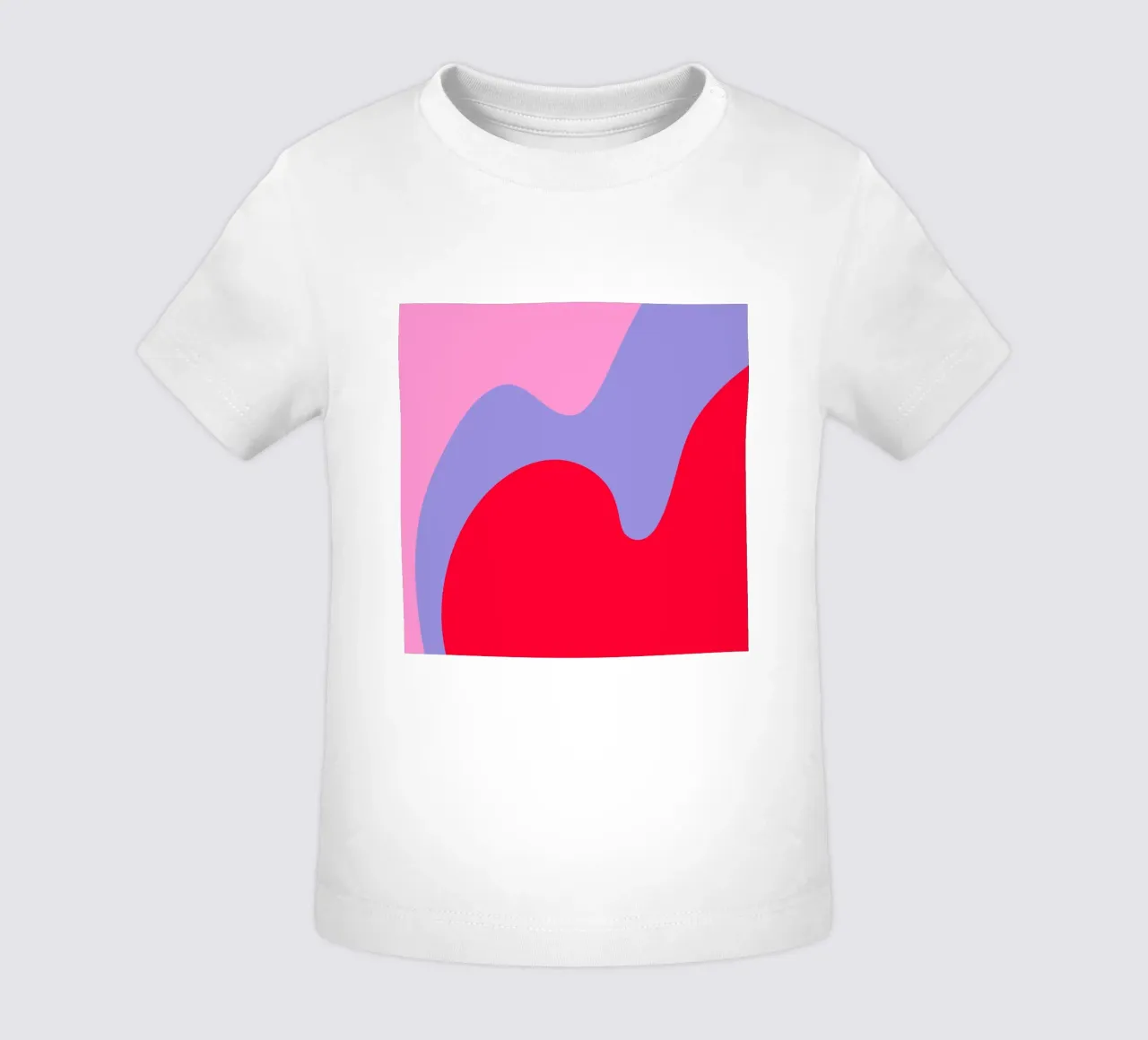 Forme di color blocking rosa, rosso, viola maglietta neonato da Wackapacka