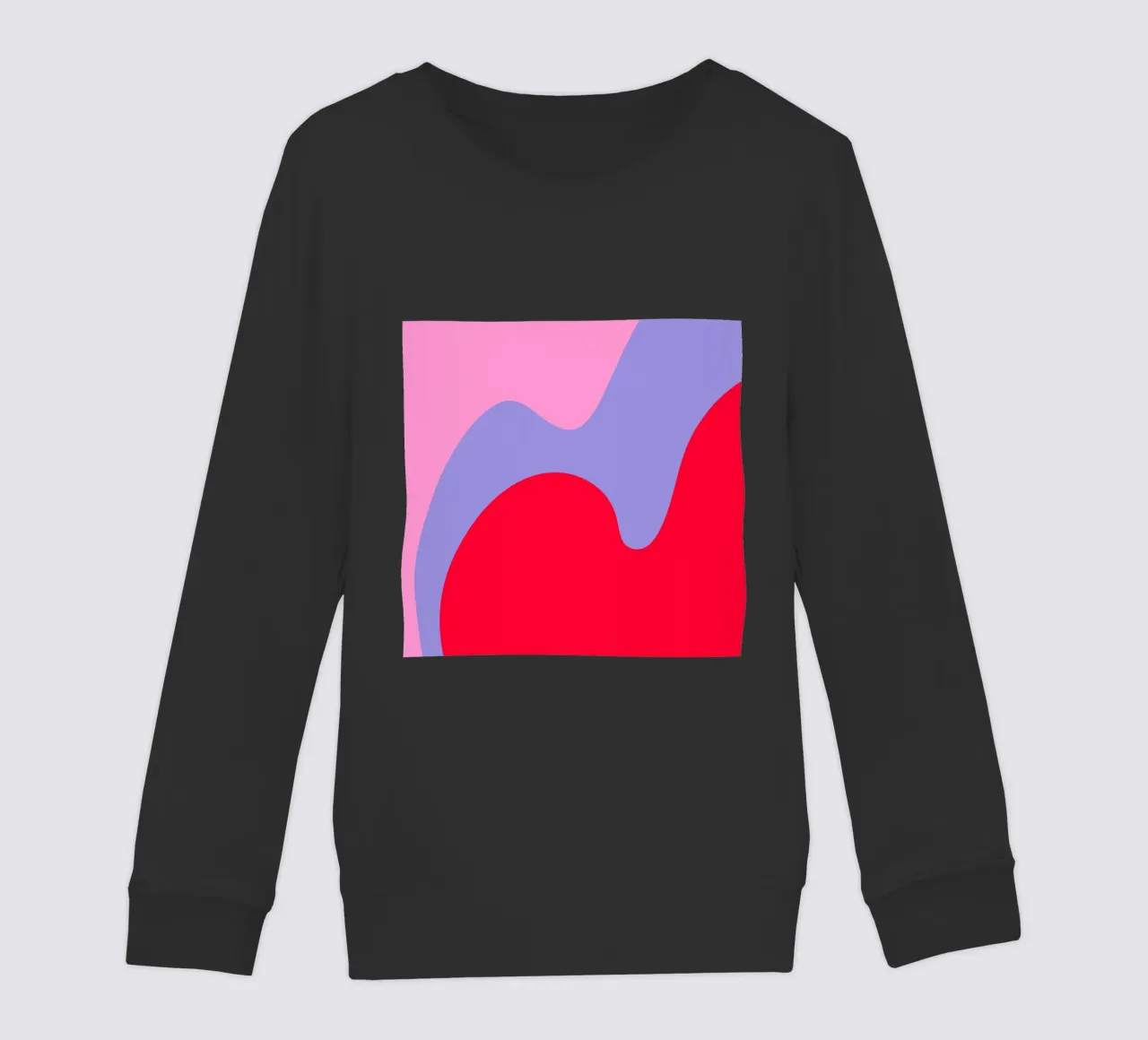 Forme di color blocking rosa, rosso, viola felpa bambino da Wackapacka