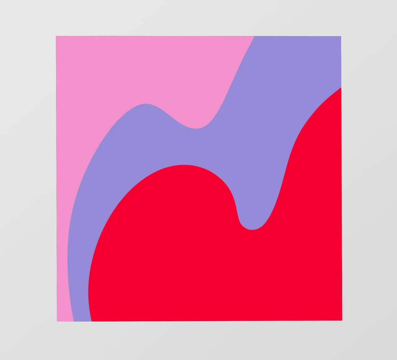 Forme di color blocking rosa, rosso, viola telo in pvc da Wackapacka