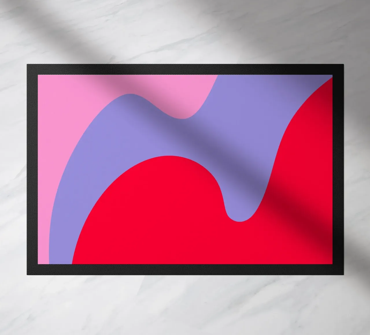 Forme di color blocking rosa, rosso, viola zerbino da Wackapacka