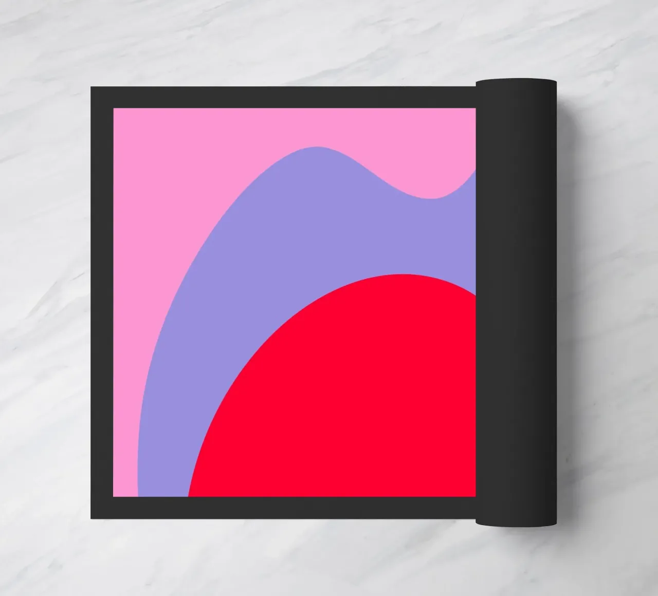 Forme di color blocking rosa, rosso, viola zerbino da Wackapacka
