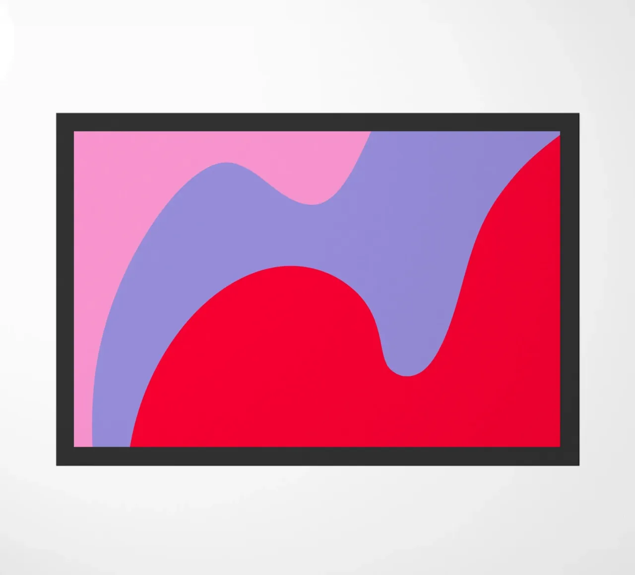 Forme di color blocking rosa, rosso, viola zerbino da Wackapacka