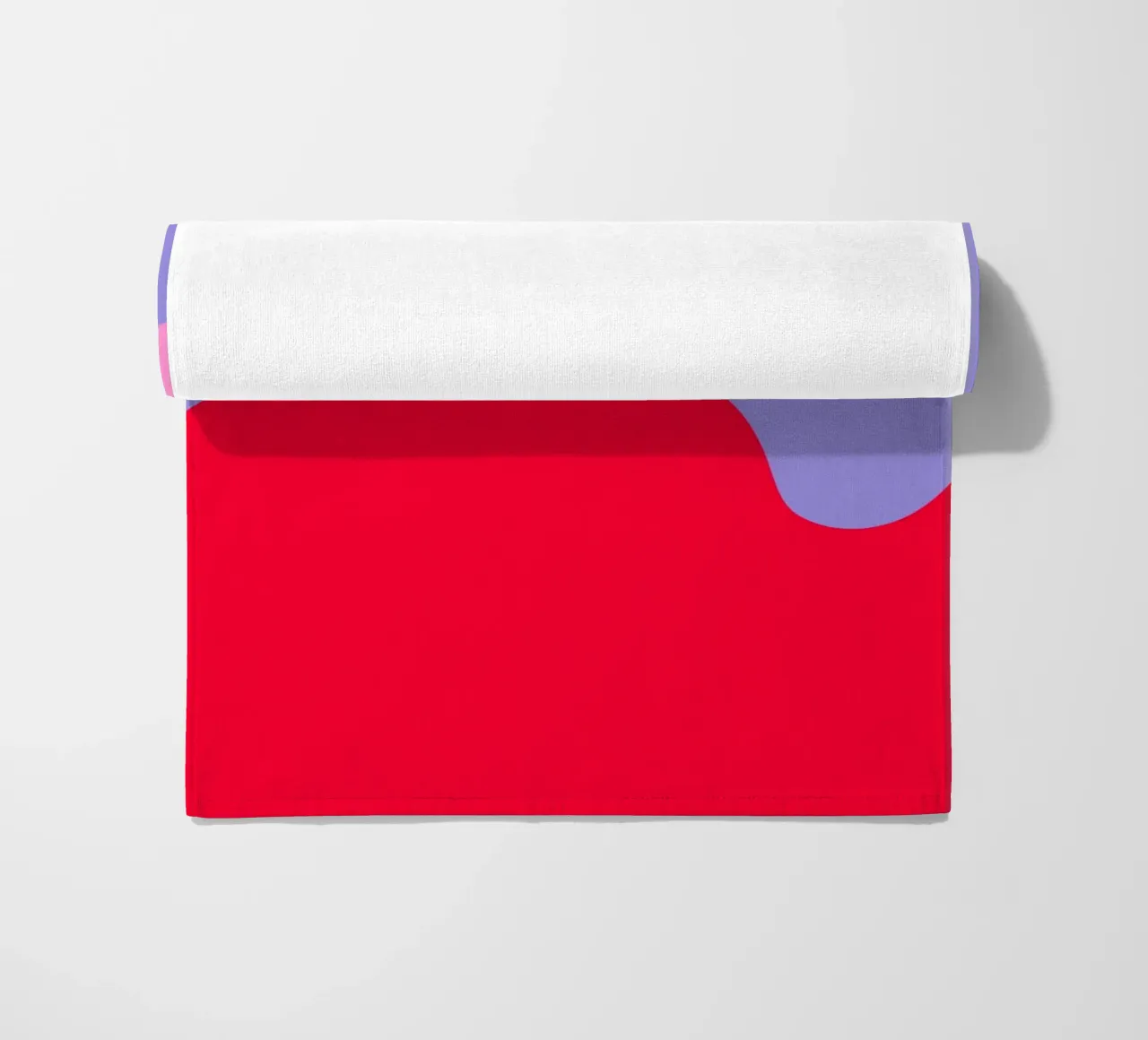 Forme di color blocking rosa, rosso, viola telo mare da Wackapacka