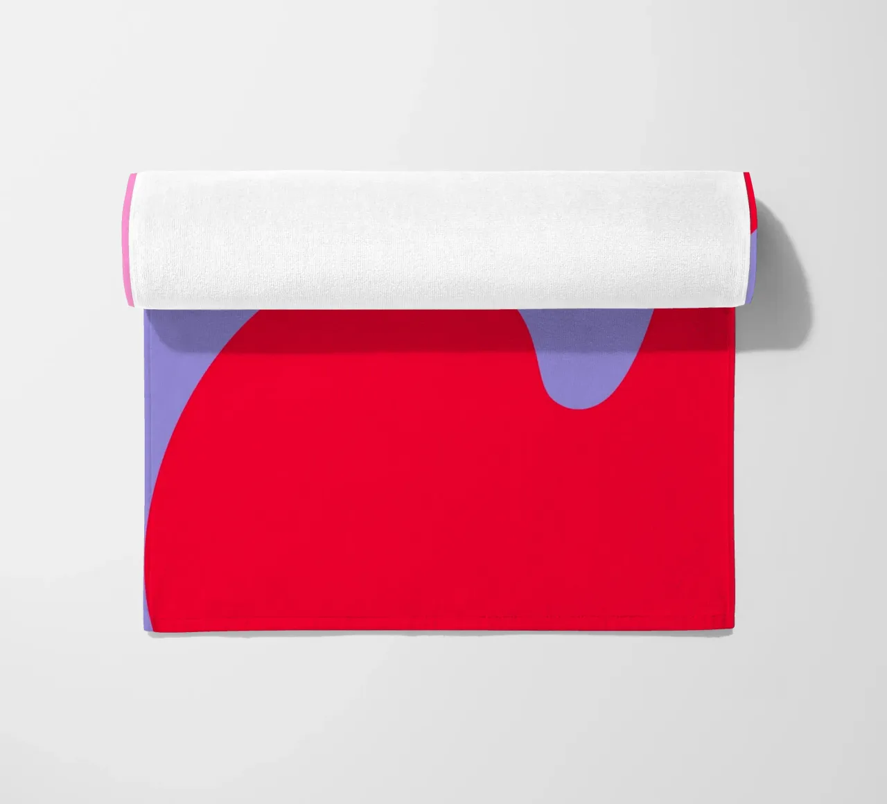 Forme di color blocking rosa, rosso, viola telo mare da Wackapacka