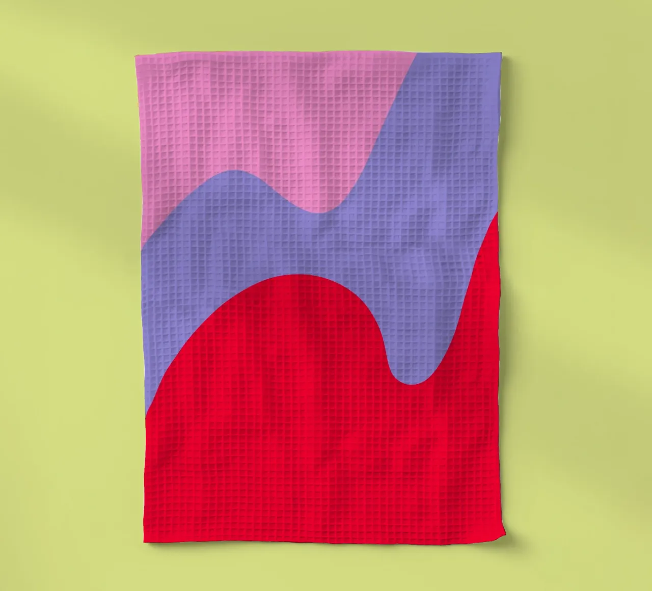 Forme di color blocking rosa, rosso, viola canovaccio da cucina da Wackapacka