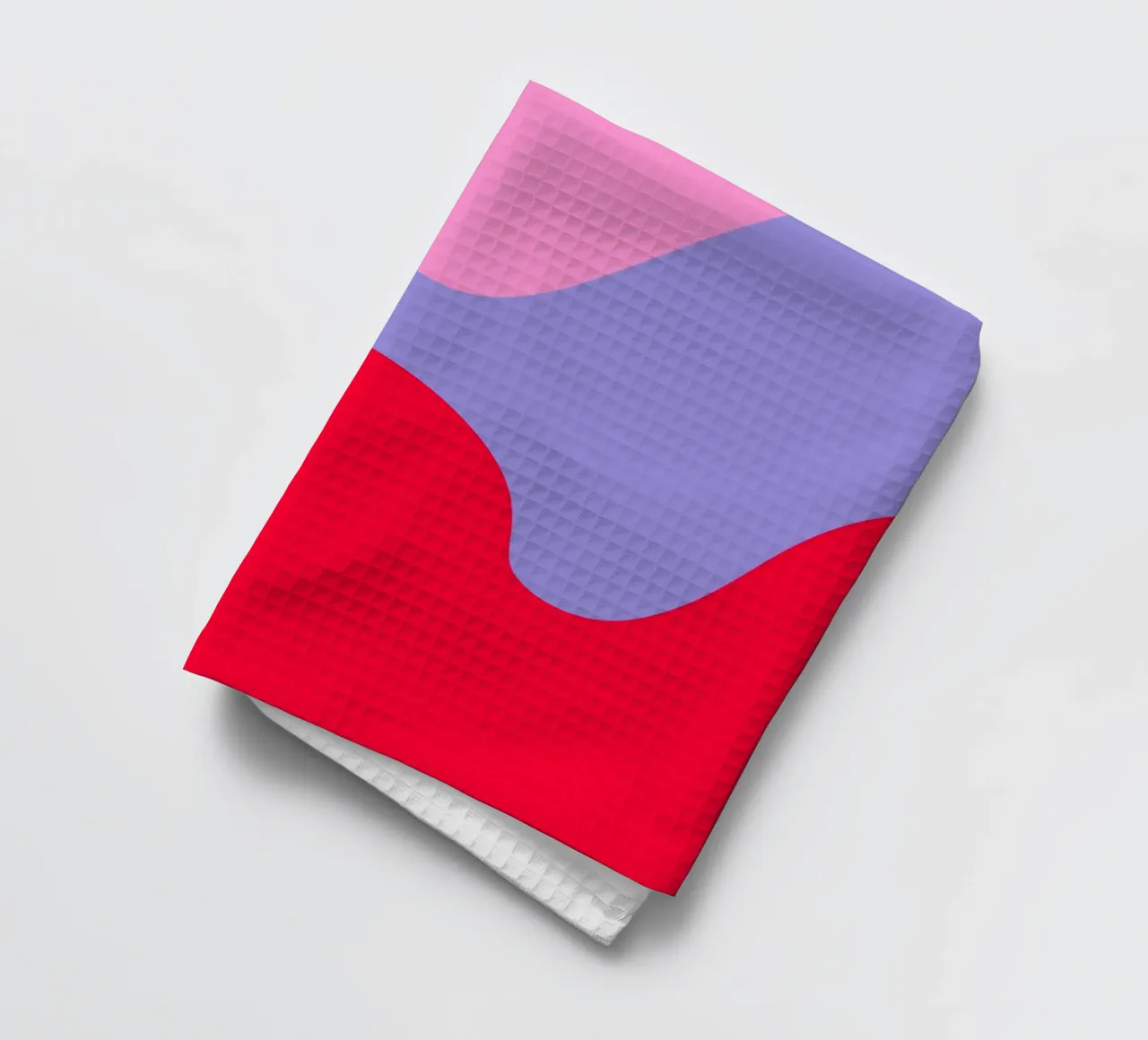 Forme di color blocking rosa, rosso, viola canovaccio da cucina da Wackapacka