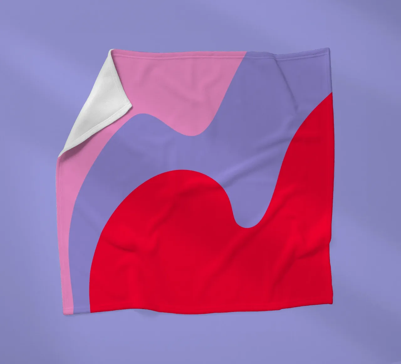 Forme di color blocking rosa, rosso, viola coperta in pile da Wackapacka