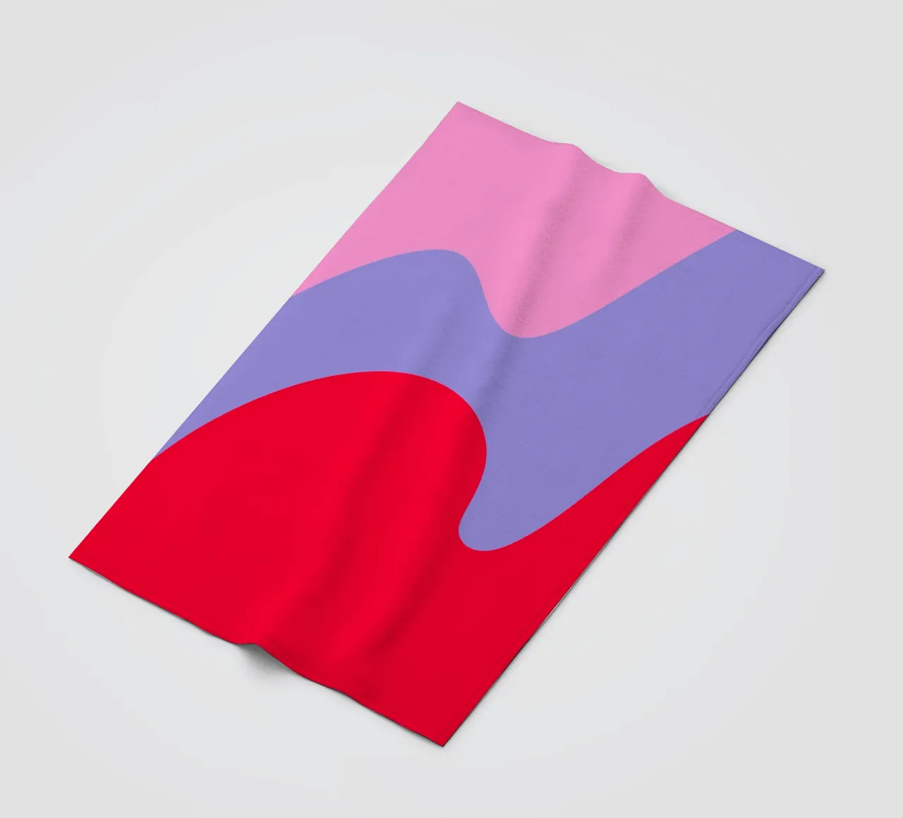 Forme di color blocking rosa, rosso, viola coperta in pile da Wackapacka