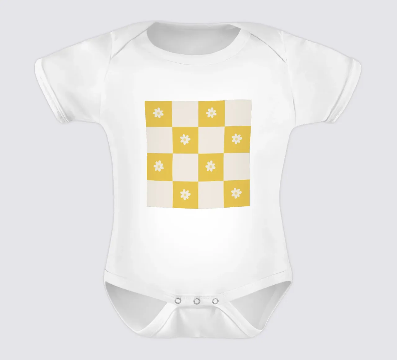 Grille marguerite - jaune body bébé de Wackapacka