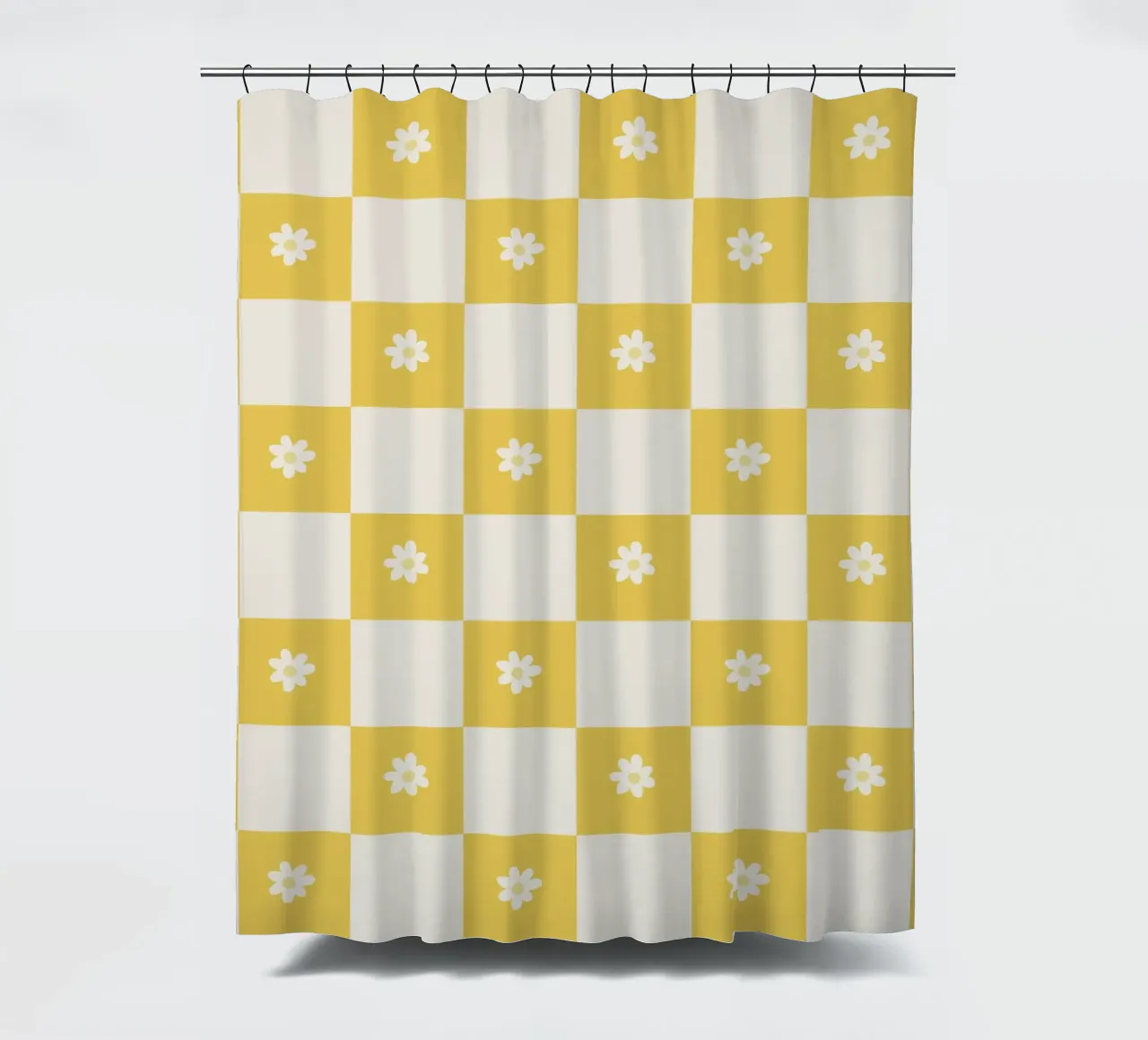 Grille marguerite - jaune rideau de douche de Wackapacka