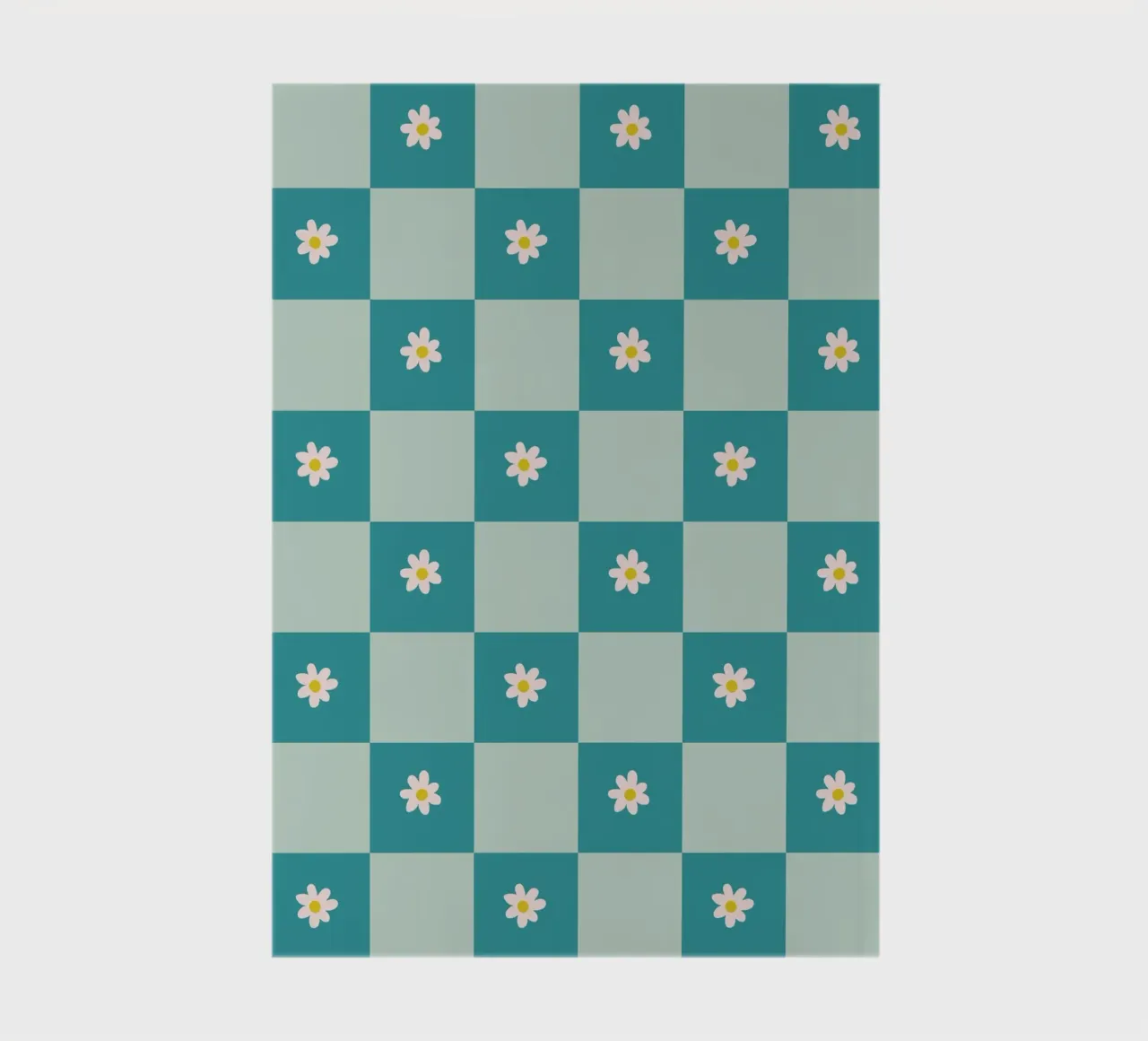 Daisy grid - turquoise notebook by Wackapacka