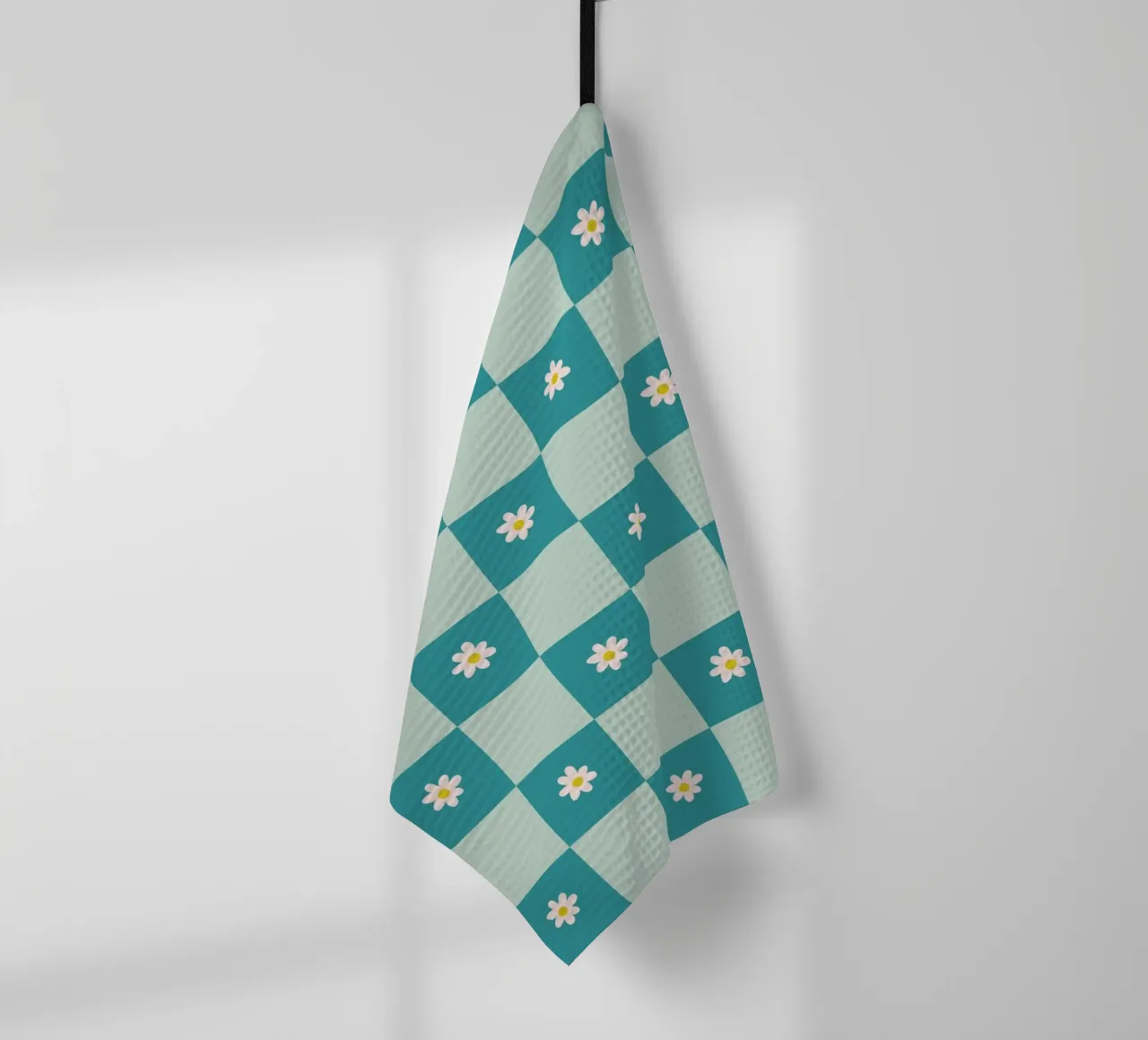 Daisy grid - turquoise torchon de Wackapacka