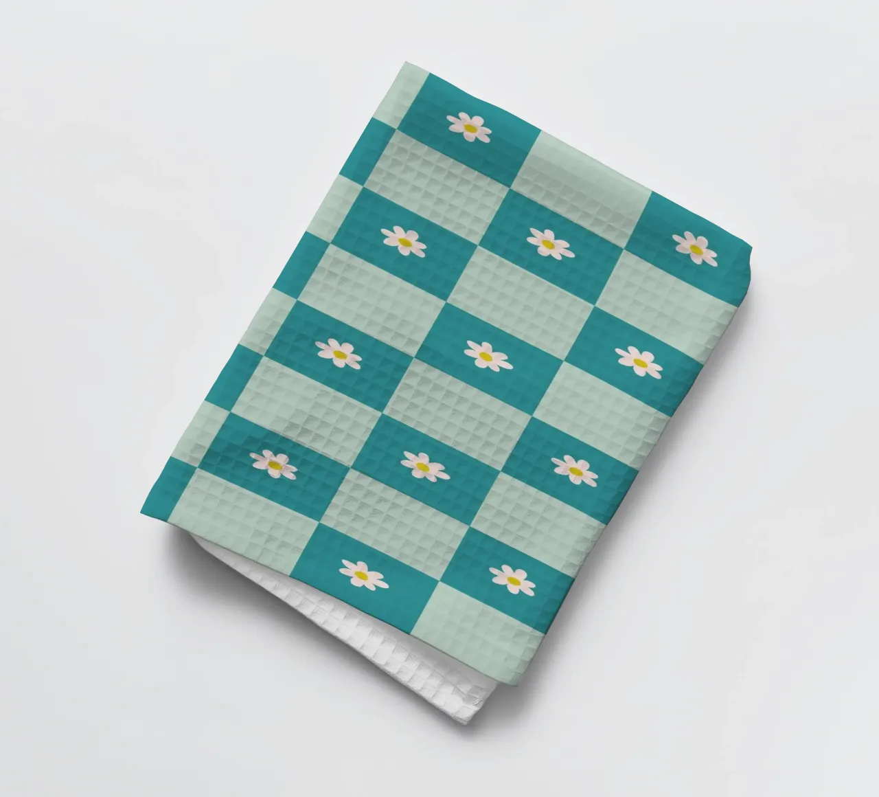 Daisy grid - turquoise torchon de Wackapacka