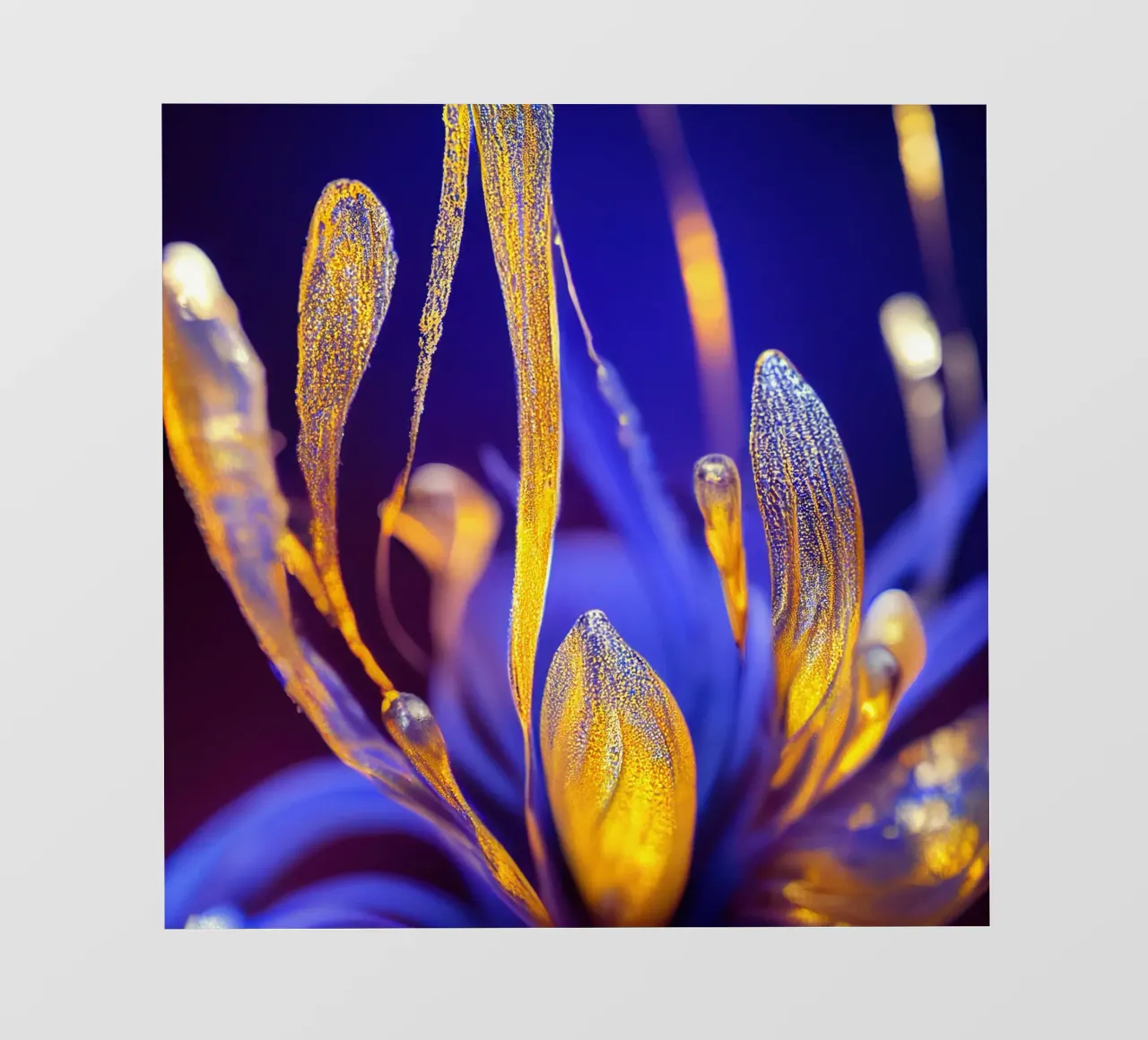 Macro Fiore blu di cespuglio di fontana pellicola backlit da Bold Blooms
