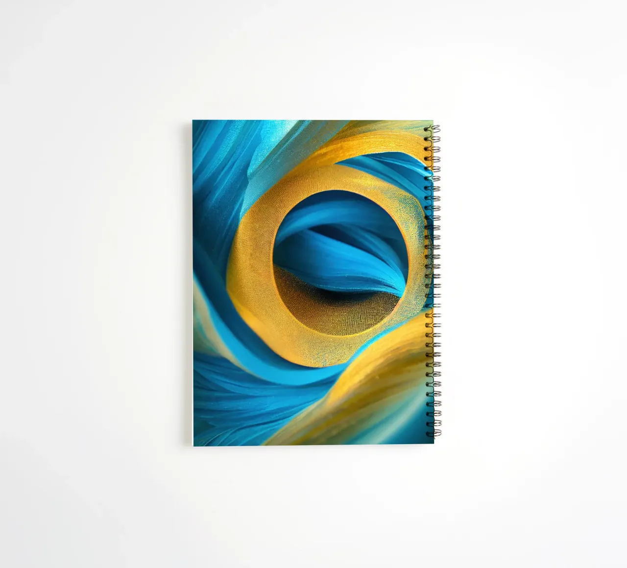Macro Blue Morning Glory Flower spiral notebook by Bold Blooms