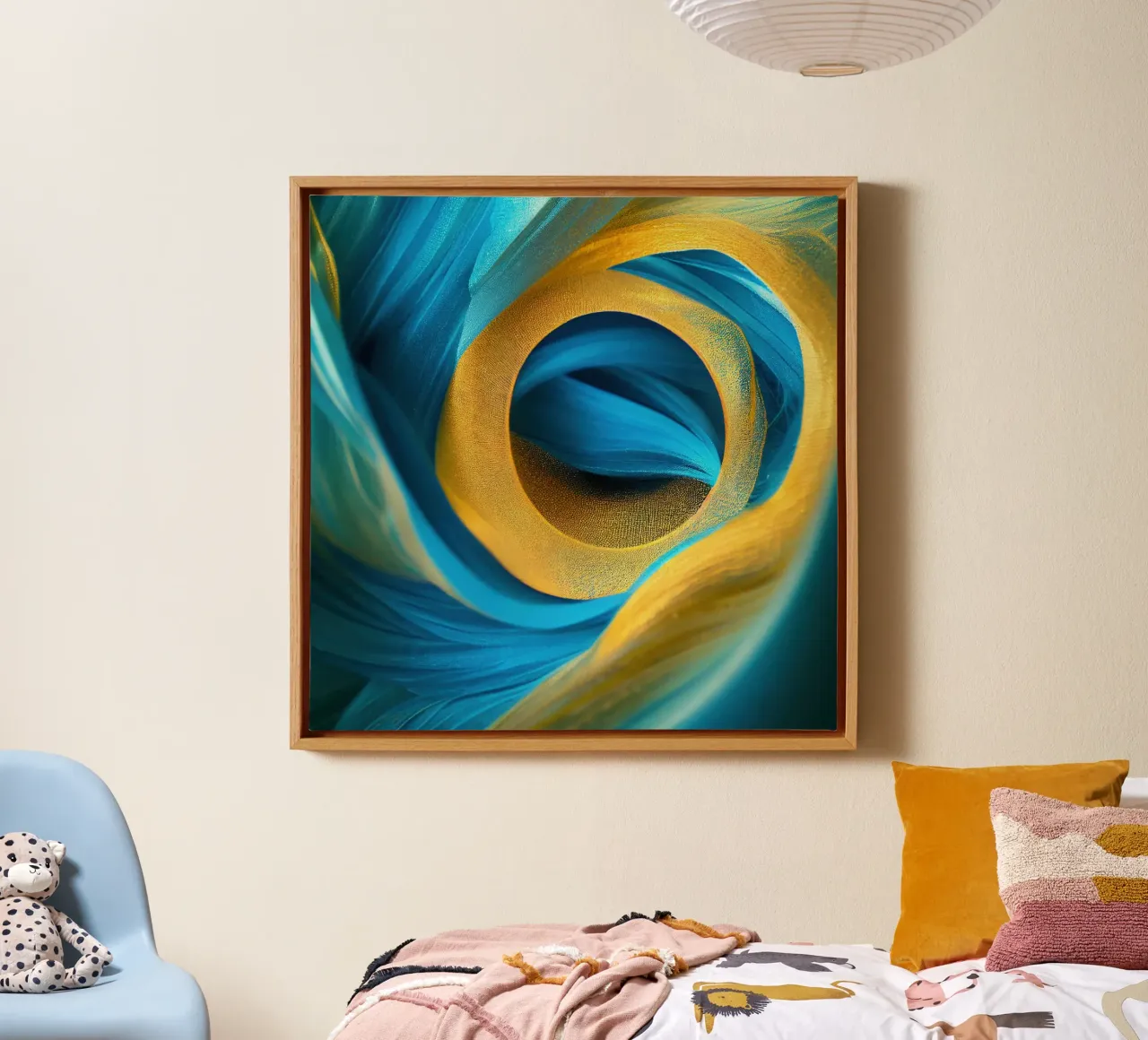 Macro Blue Morning Glory Flower canvas by Bold Blooms