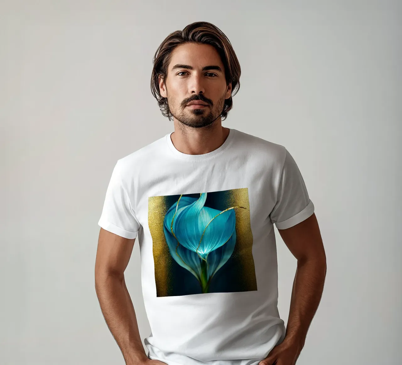 Macro Fiore blu della gloria mattutina t-shirt da Bold Blooms