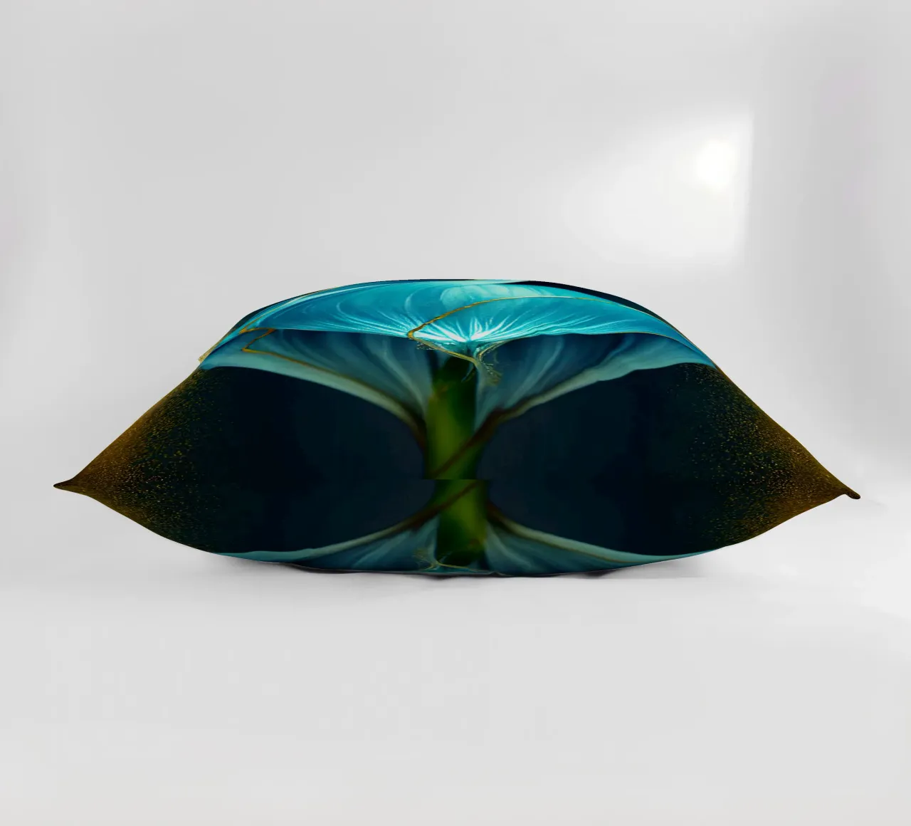 Macro fleur de Morning Glory bleue coussin de Bold Blooms