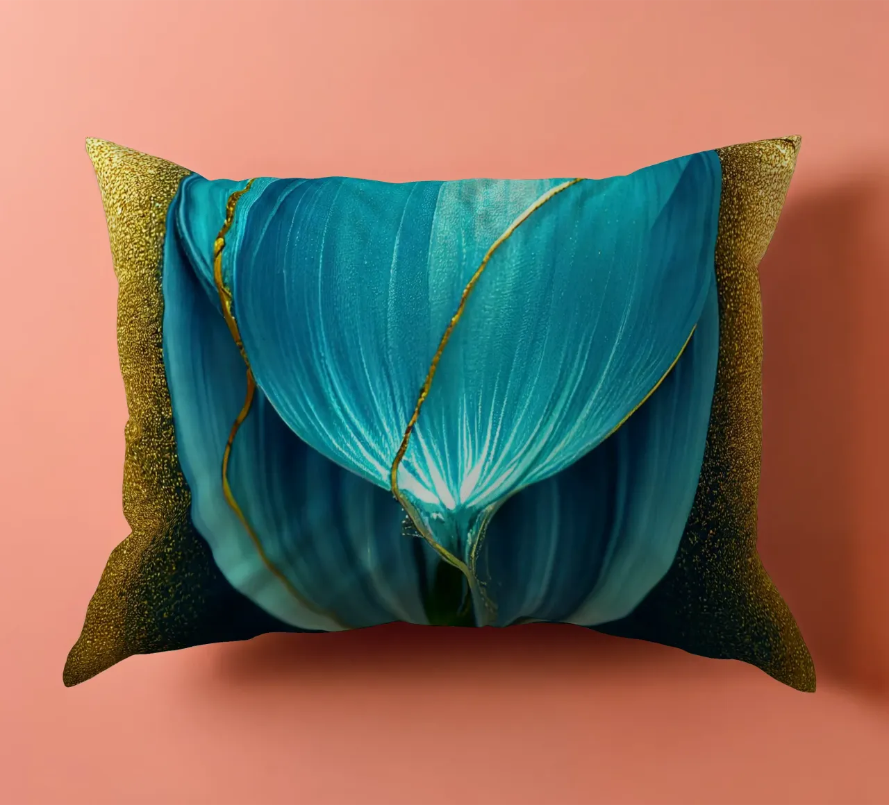 Macro fleur de Morning Glory bleue coussin de Bold Blooms
