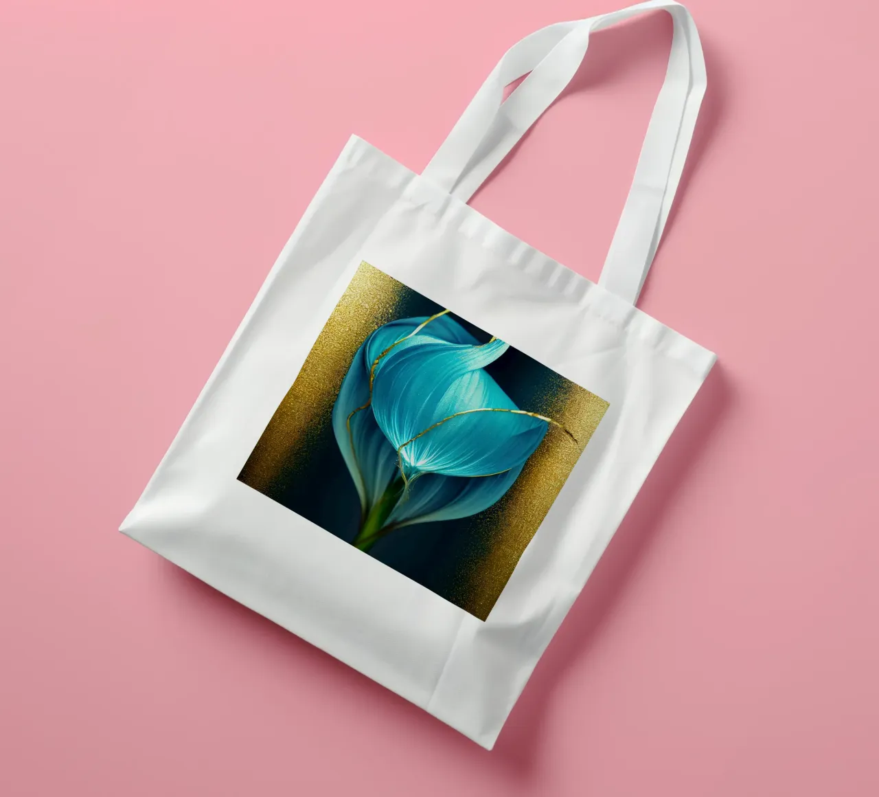 Macro Fiore blu della gloria mattutina borsa in juta da Bold Blooms