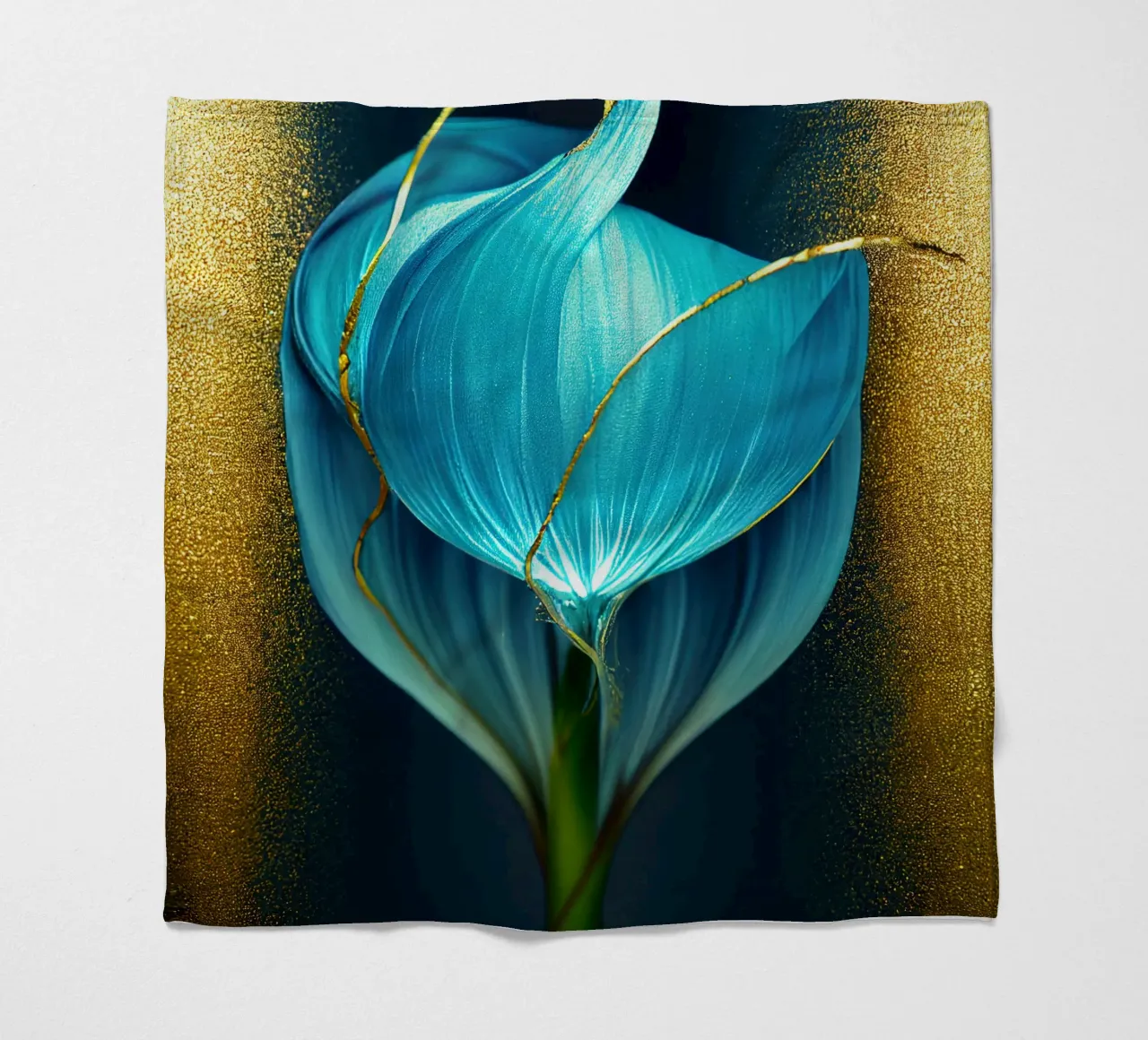Macro Fiore blu della gloria mattutina coperta in pile da Bold Blooms