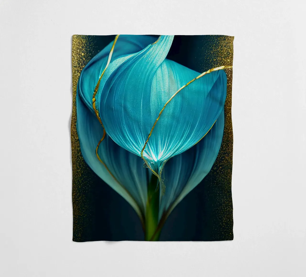 Macro Fiore blu della gloria mattutina coperta in pile da Bold Blooms