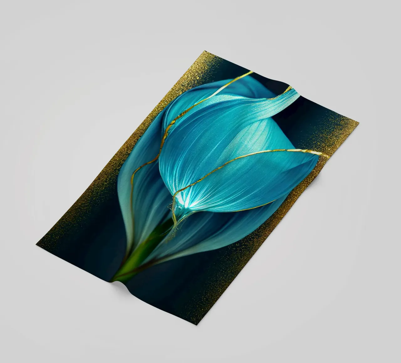 Macro Fiore blu della gloria mattutina telo mare da Bold Blooms