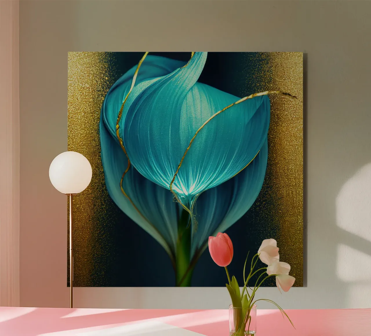Macro Fiore blu della gloria mattutina alluminio dibond da Bold Blooms