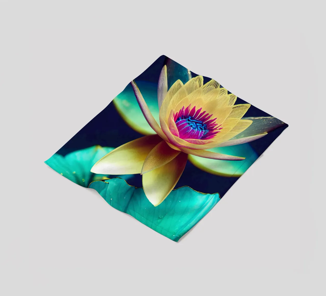 Macro fiore di ninfea blu coperta in pile da Bold Blooms